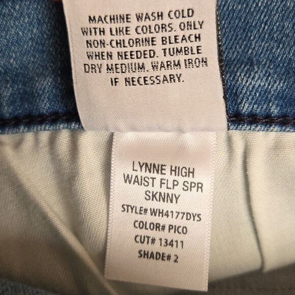 Hudson Lynne Flap High Waist Super Skinny Jeans Pico Wash Size 32 - Picture 7 of 7